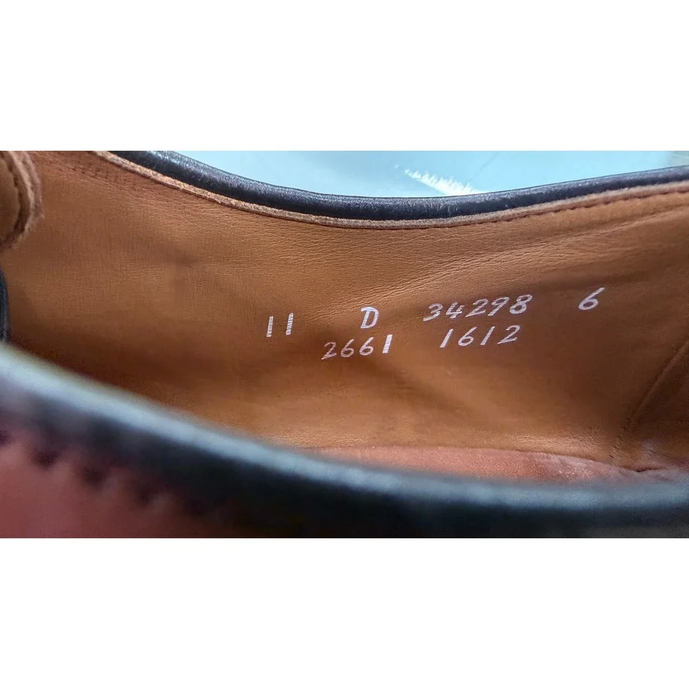 Allen Edmonds Bradley 11 D Brown Leather Split Toe Derby Blucher Shoes USA